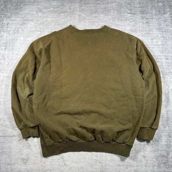 Michigan State Spartans MSU Sweatshirt Mens Large Olive Green Vintage Crewneck - Picture 5 of 9